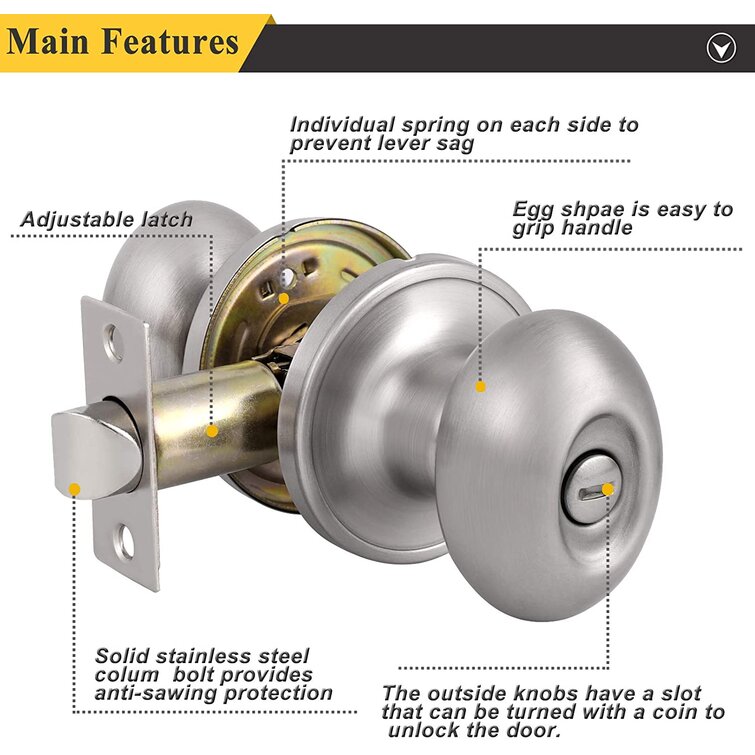 Privacy shop door handles